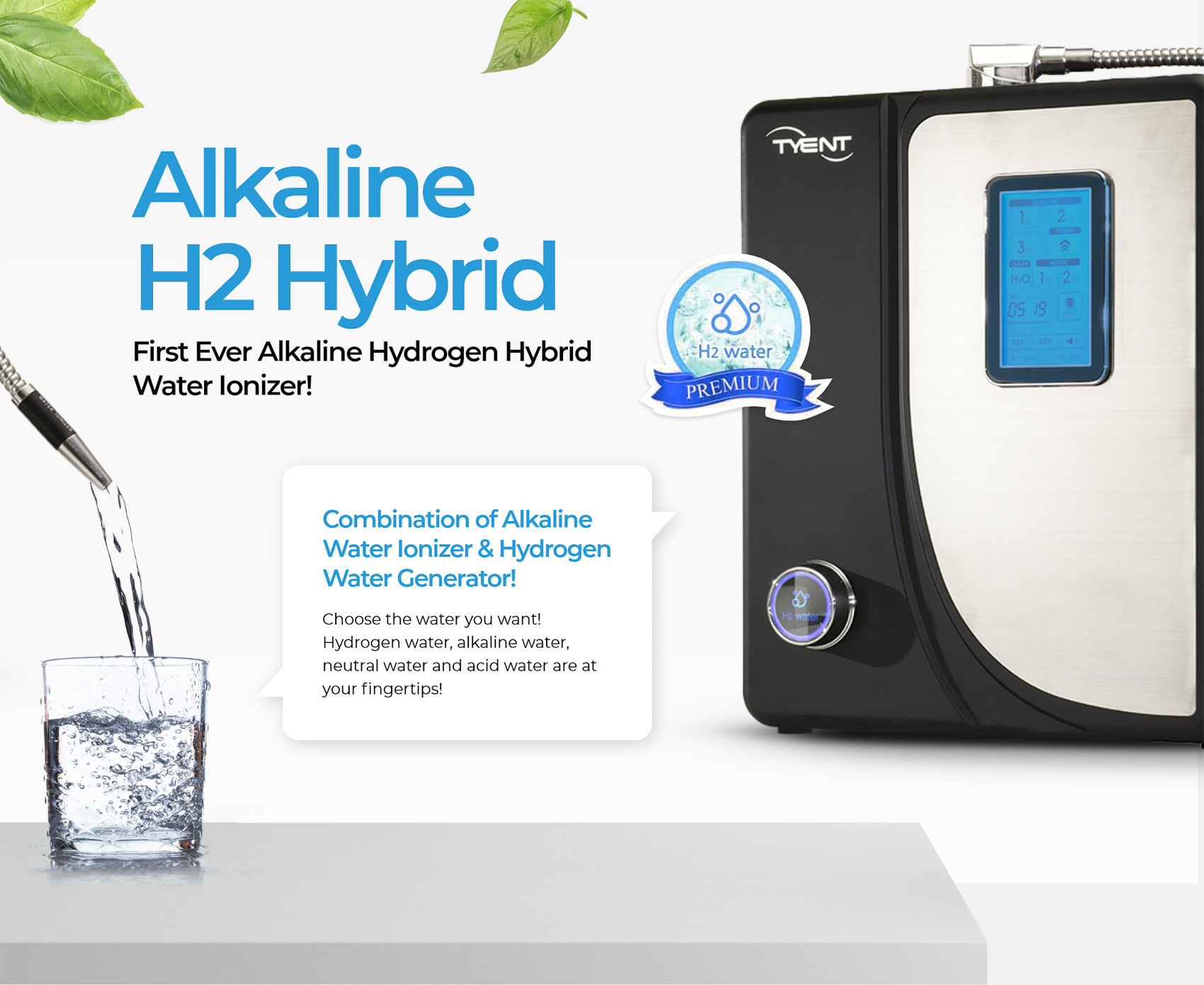 First Ever Alkaline Hydrogen Hybrid Water Ionizer!