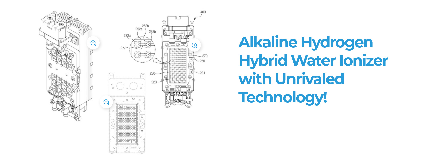 Alkaline Hydrogen Hybrid Water Ionizer with Unrivaled Technology!
